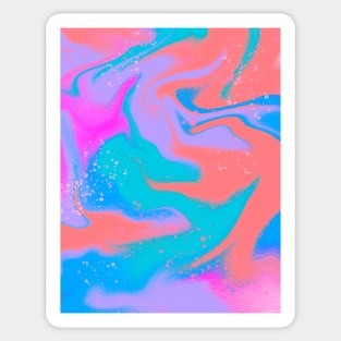 Neon swirls Sticker